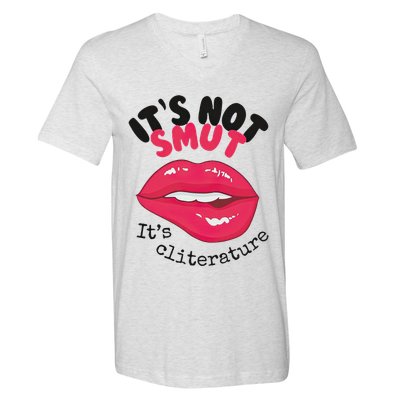 ItS Not Smut ItS Cliterature Graphic V-Neck T-Shirt