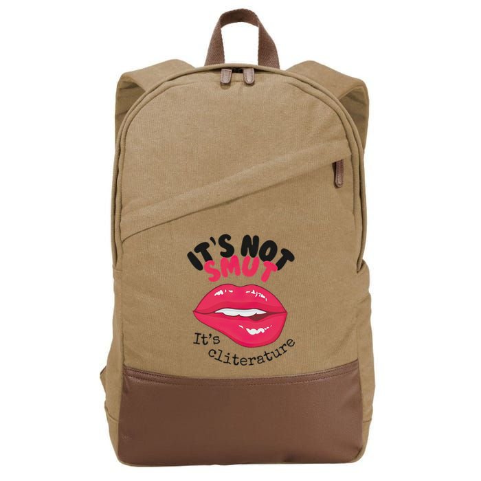 ItS Not Smut ItS Cliterature Graphic Cotton Canvas Backpack