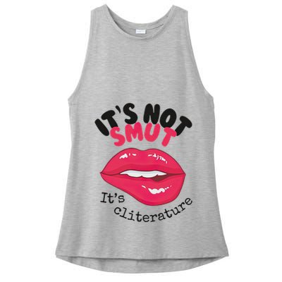 ItS Not Smut ItS Cliterature Graphic Ladies PosiCharge Tri-Blend Wicking Tank