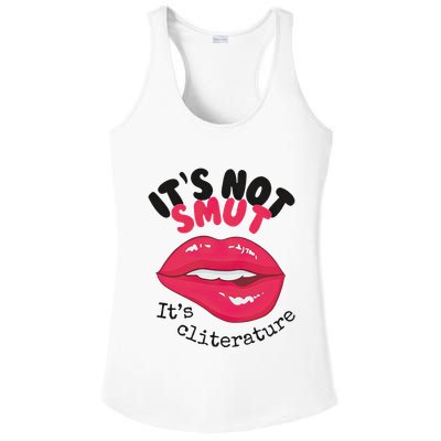 ItS Not Smut ItS Cliterature Graphic Ladies PosiCharge Competitor Racerback Tank