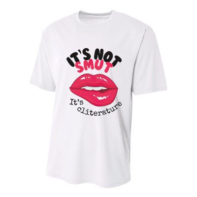 ItS Not Smut ItS Cliterature Graphic Youth Performance Sprint T-Shirt