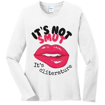 ItS Not Smut ItS Cliterature Graphic Ladies Long Sleeve Shirt
