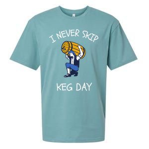 I Never Skip Keg Day Cool Gift Funny Beer Ing Joke Gift Sueded Cloud Jersey T-Shirt