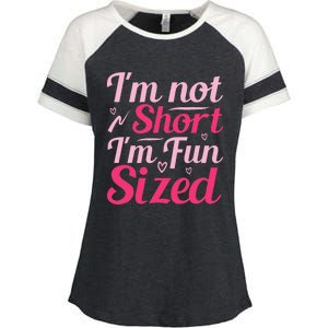 Im Not Short Im Fun Sized Enza Ladies Jersey Colorblock Tee