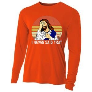 I Never Said That Funny Christian Church Jesus Cooling Performance Long Sleeve Crew