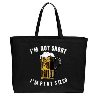 IM NOT SHORT IM PINT SIZED FUNNY SAINT PATRICKS DAY Cotton Canvas Jumbo Tote