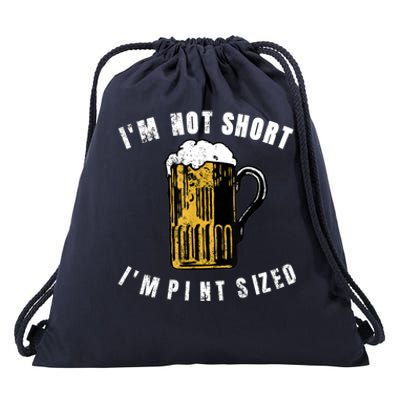 IM NOT SHORT IM PINT SIZED FUNNY SAINT PATRICKS DAY Drawstring Bag