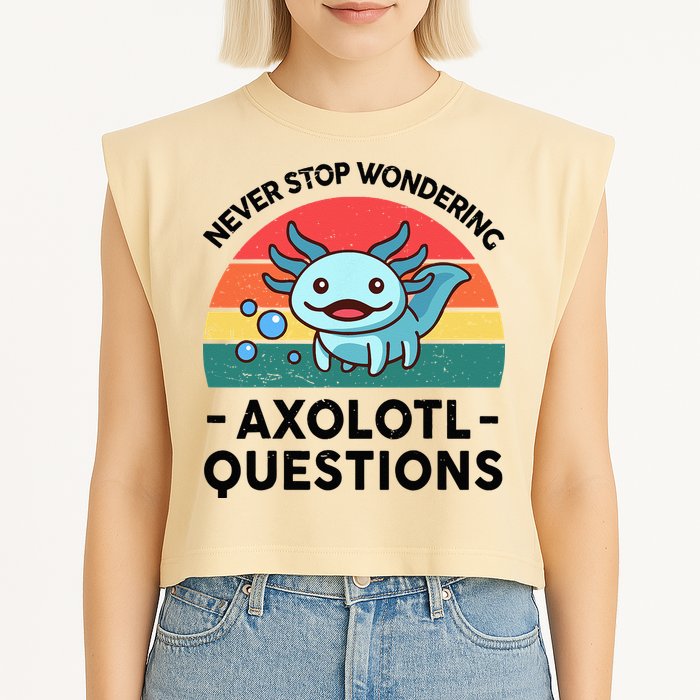 I Never Stop Axolotl Question Wondering Kids Axolotl Garment-Dyed Women's Muscle Tee