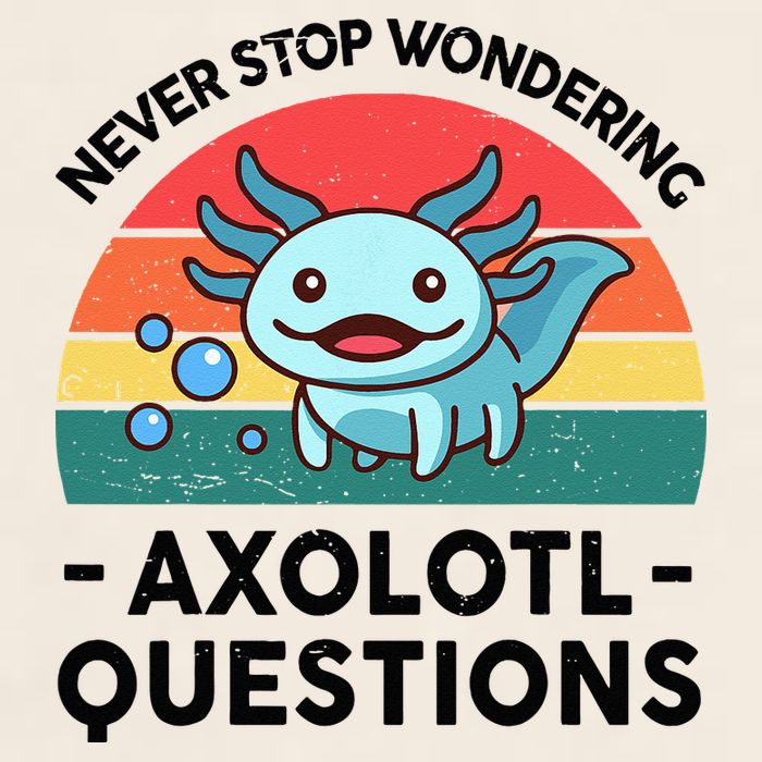 I Never Stop Axolotl Question Wondering Kids Axolotl Garment-Dyed Women's Muscle Tee