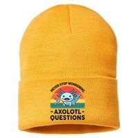 I Never Stop Axolotl Question Wondering Kids Axolotl Sustainable Knit Beanie