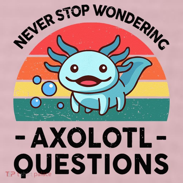I Never Stop Axolotl Question Wondering Kids Axolotl 25L Jumbo Tote