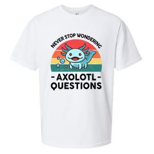 I Never Stop Axolotl Question Wondering Kids Axolotl Sueded Cloud Jersey T-Shirt