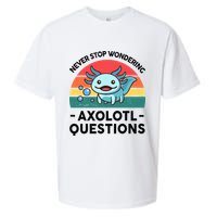 I Never Stop Axolotl Question Wondering Kids Axolotl Sueded Cloud Jersey T-Shirt