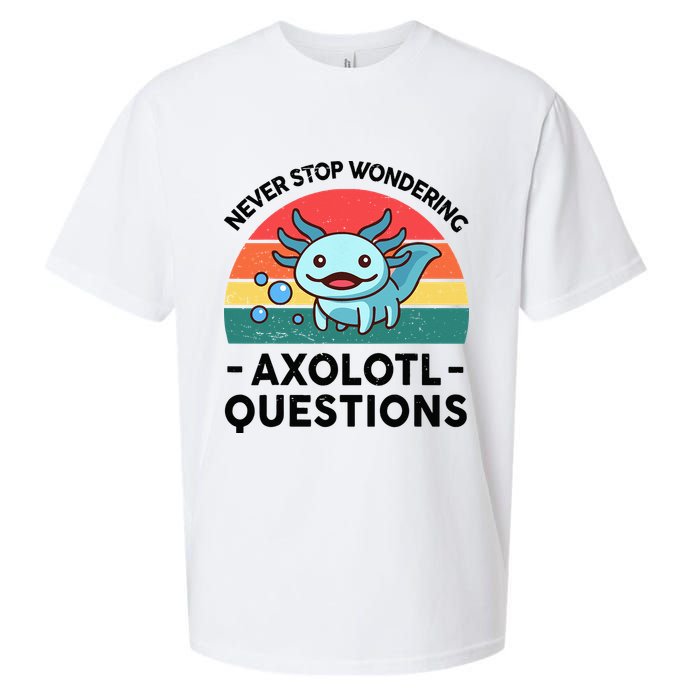 I Never Stop Axolotl Question Wondering Kids Axolotl Sueded Cloud Jersey T-Shirt