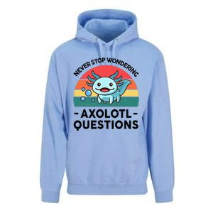 I Never Stop Axolotl Question Wondering Kids Axolotl Unisex Surf Hoodie