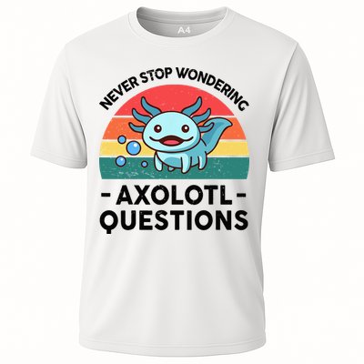 I Never Stop Axolotl Question Wondering Kids Axolotl Performance Shirt