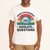I Never Stop Axolotl Question Wondering Kids Axolotl Tall T-Shirt