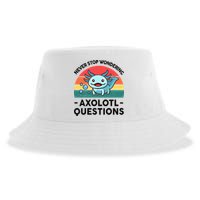 I Never Stop Axolotl Question Wondering Kids Axolotl Sustainable Bucket Hat