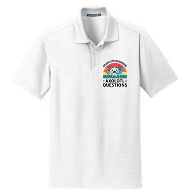 I Never Stop Axolotl Question Wondering Kids Axolotl Dry Zone Grid Polo