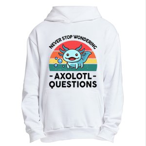 I Never Stop Axolotl Question Wondering Kids Axolotl Urban Pullover Hoodie