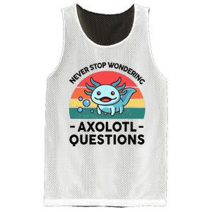 I Never Stop Axolotl Question Wondering Kids Axolotl Mesh Reversible Basketball Jersey Tank