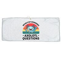 I Never Stop Axolotl Question Wondering Kids Axolotl Large Microfiber Waffle Golf Towel
