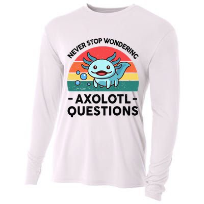I Never Stop Axolotl Question Wondering Kids Axolotl Cooling Performance Long Sleeve Crew