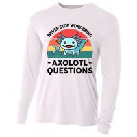 I Never Stop Axolotl Question Wondering Kids Axolotl Cooling Performance Long Sleeve Crew