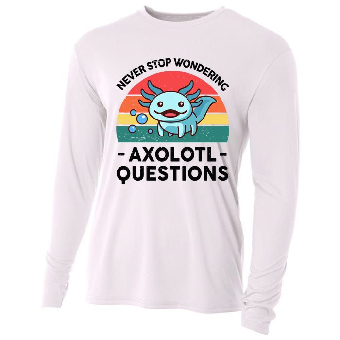 I Never Stop Axolotl Question Wondering Kids Axolotl Cooling Performance Long Sleeve Crew