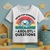 I Never Stop Axolotl Question Wondering Kids Axolotl Toddler T-Shirt