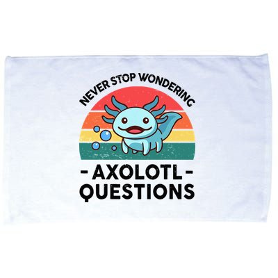 I Never Stop Axolotl Question Wondering Kids Axolotl Microfiber Hand Towel