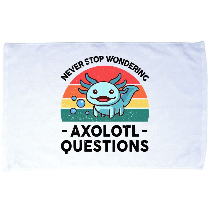 I Never Stop Axolotl Question Wondering Kids Axolotl Microfiber Hand Towel