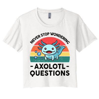 I Never Stop Axolotl Question Wondering Kids Axolotl Crop Top
