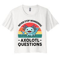 I Never Stop Axolotl Question Wondering Kids Axolotl Crop Top