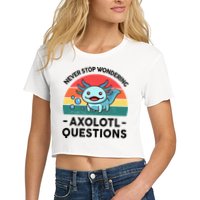 I Never Stop Axolotl Question Wondering Kids Axolotl Crop Top