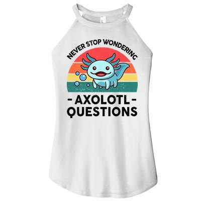 I Never Stop Axolotl Question Wondering Kids Axolotl Women's Perfect Tri Rocker Tank