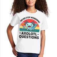 I Never Stop Axolotl Question Wondering Kids Axolotl Kids T-Shirt