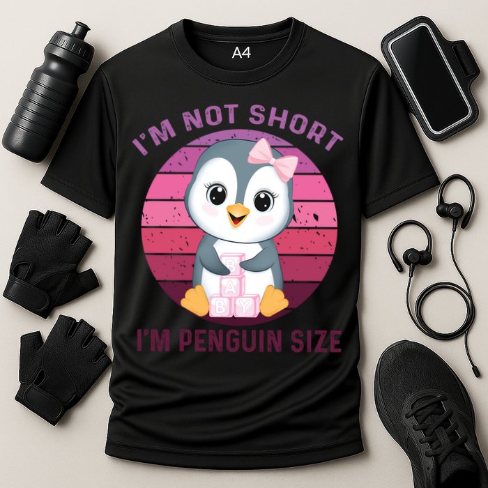 I'm Not Short I'm Penguin Size Cute Penguin Lover Cooling Performance Crew T-Shirt