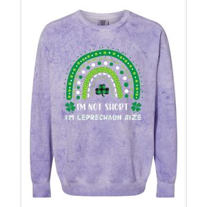 I'm Not Short Leprechaun Rainbow Plaid St Patrick's Day Meaningful Gift Colorblast Crewneck Sweatshirt