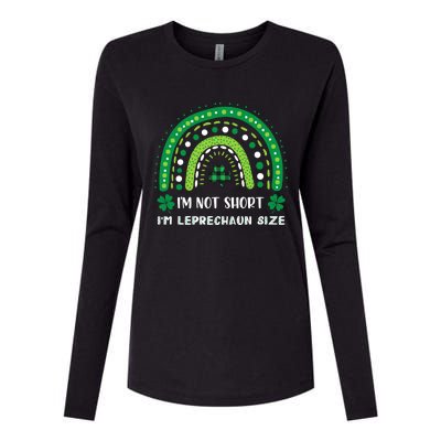 I'm Not Short Leprechaun Rainbow Plaid St Patrick's Day Meaningful Gift Womens Cotton Relaxed Long Sleeve T-Shirt