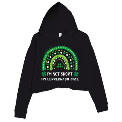 I'm Not Short Leprechaun Rainbow Plaid St Patrick's Day Meaningful Gift Crop Fleece Hoodie