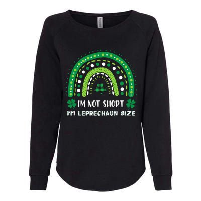 I'm Not Short Leprechaun Rainbow Plaid St Patrick's Day Meaningful Gift Womens California Wash Sweatshirt