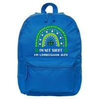 I'm Not Short Leprechaun Rainbow Plaid St Patrick's Day Meaningful Gift 16 in Basic Backpack