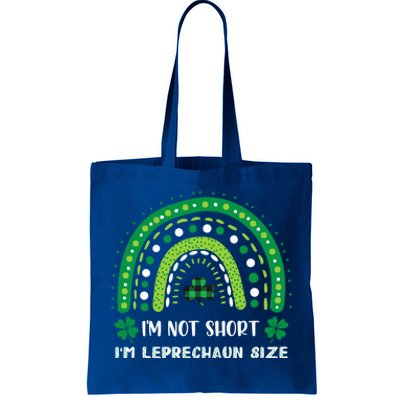 I'm Not Short Leprechaun Rainbow Plaid St Patrick's Day Meaningful Gift Tote Bag