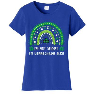 I'm Not Short Leprechaun Rainbow Plaid St Patrick's Day Meaningful Gift Women's T-Shirt