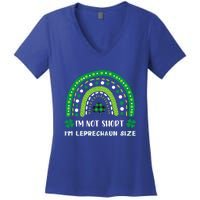 I'm Not Short Leprechaun Rainbow Plaid St Patrick's Day Meaningful Gift Women's V-Neck T-Shirt