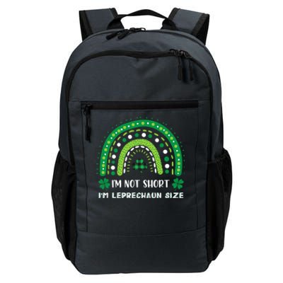 I'm Not Short Leprechaun Rainbow Plaid St Patrick's Day Meaningful Gift Daily Commute Backpack