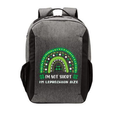 I'm Not Short Leprechaun Rainbow Plaid St Patrick's Day Meaningful Gift Vector Backpack