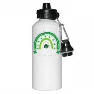 I'm Not Short Leprechaun Rainbow Plaid St Patrick's Day Meaningful Gift Aluminum Water Bottle 