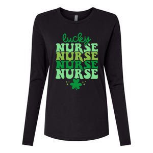 Irish Nurse St Patricks Day Shamrock Stethocsope Womens Cotton Relaxed Long Sleeve T-Shirt